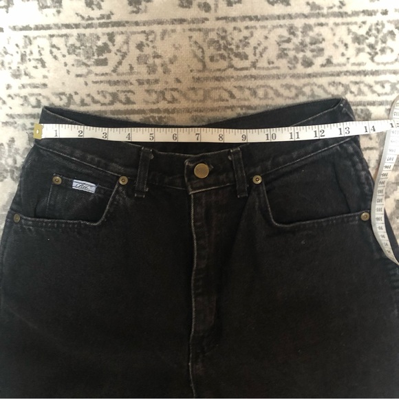 Vintage Chic high waisted tapered leg cotton “mom jeans” 🖤❤️ washed black - Picture 12 of 15